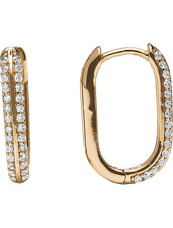 Boucles d'oreilles Luxenter Or jaune 18k et Zirconium brillant - Moer