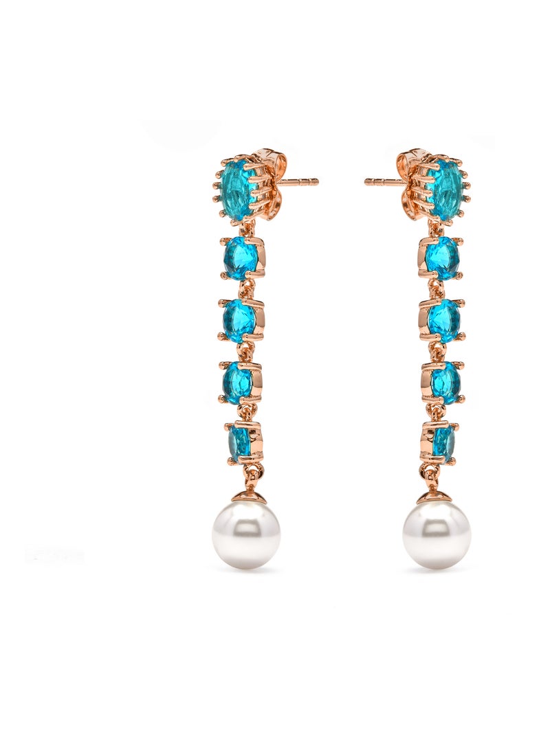 Boucles d'oreilles Luxenter or jaune 18k perles blanches - Mawey Blanc - Kiabi