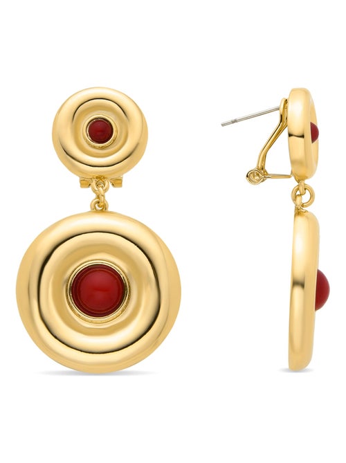 Boucles d'oreilles Luxenter Orche et plaqué or 18k - Kiabi
