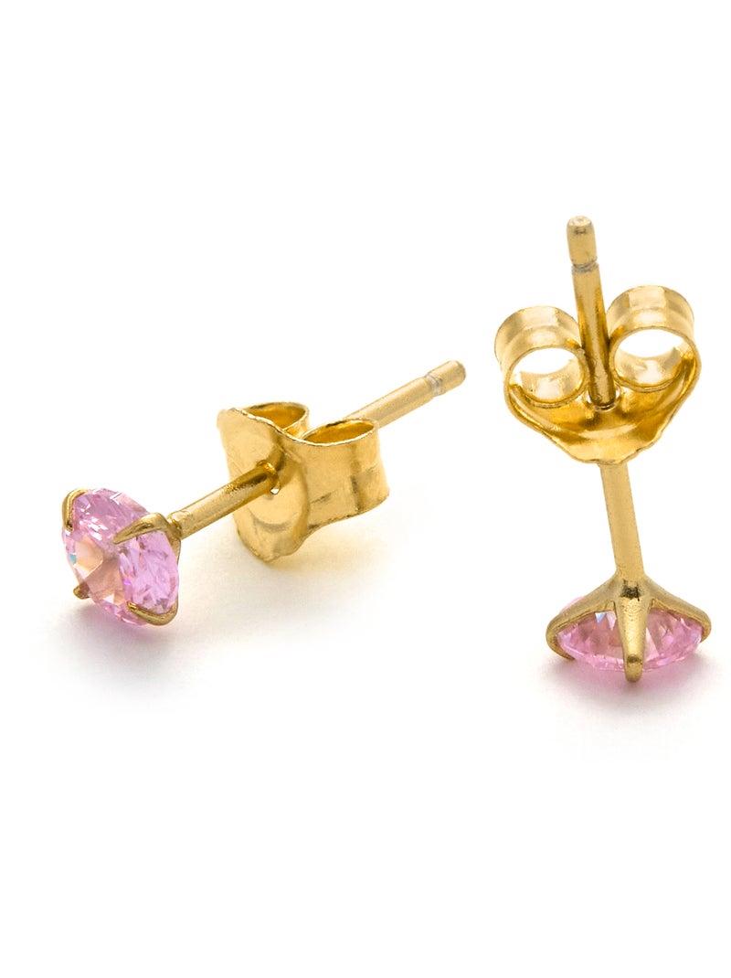 Boucles d'oreilles Luxenter Otieno Argent, Or A. et Améthyste Cz Violet - Kiabi