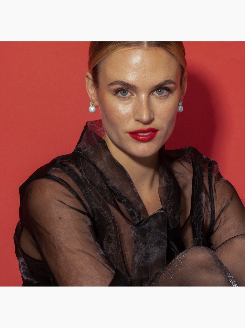 Boucles d'oreilles Luxenter Pacezu finition or 18k Blanc - Kiabi