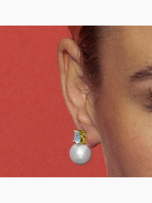 Boucles d'oreilles Luxenter Pacezu finition or 18k - Kiabi