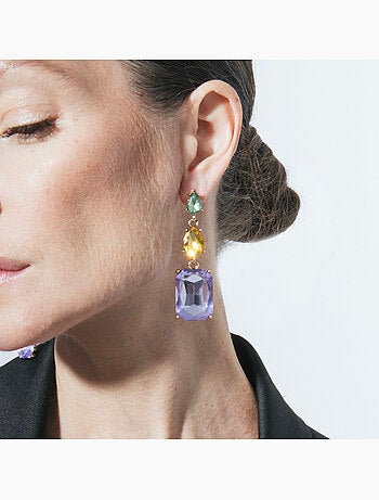 Boucles d'oreilles Luxenter Phiaqua et plaqué or 18k