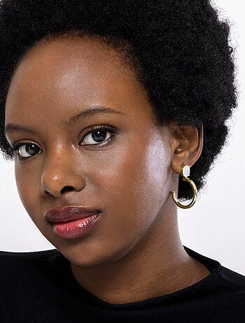 Boucles d'oreilles Luxenter plaqué or jaune 18 carats - Andoc