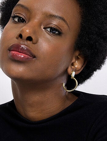 Boucles d'oreilles Luxenter plaqué or jaune 18 carats - Andoc