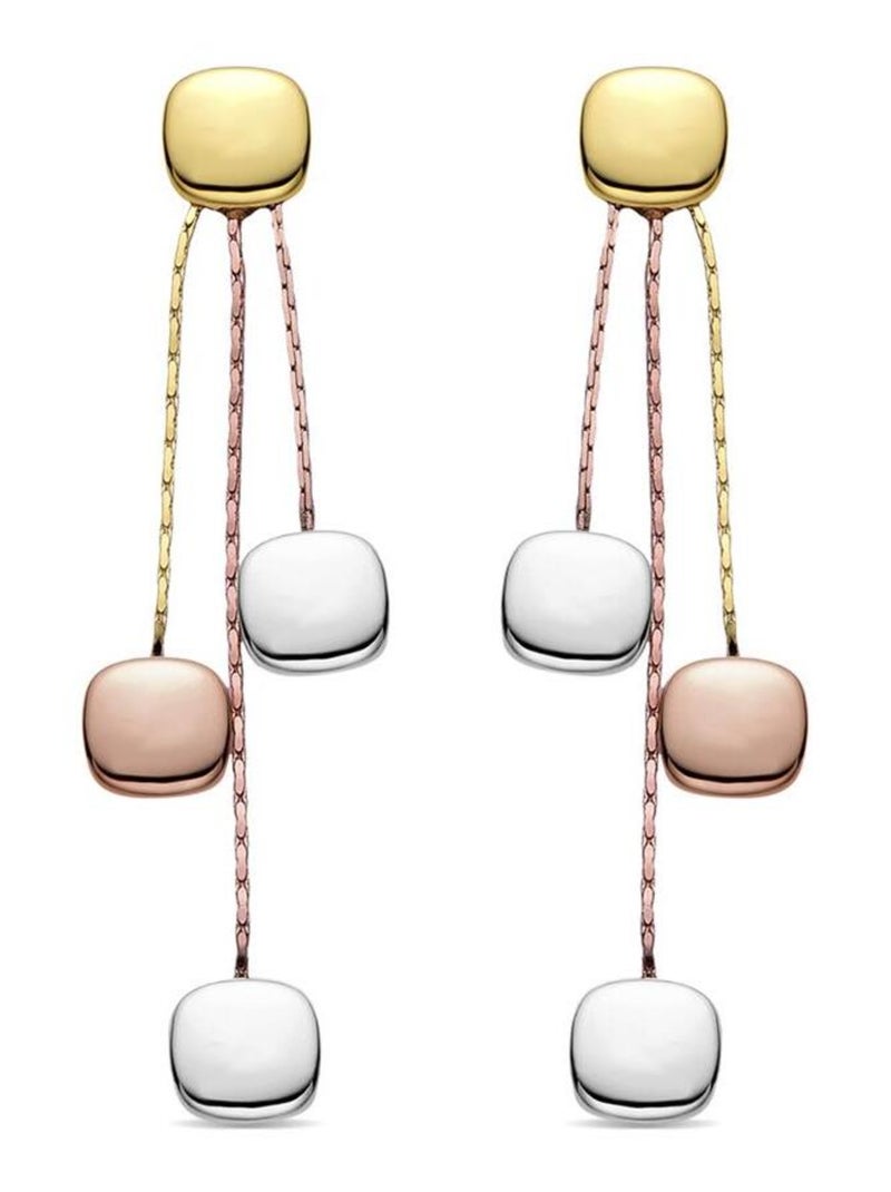 Boucles d'oreilles Luxenter plaqué or jaune 18 carats - Daphus Multicolore - Kiabi