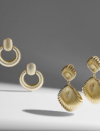 Boucles d'oreilles Luxenter plaqué or jaune 18 carats - Kaizal