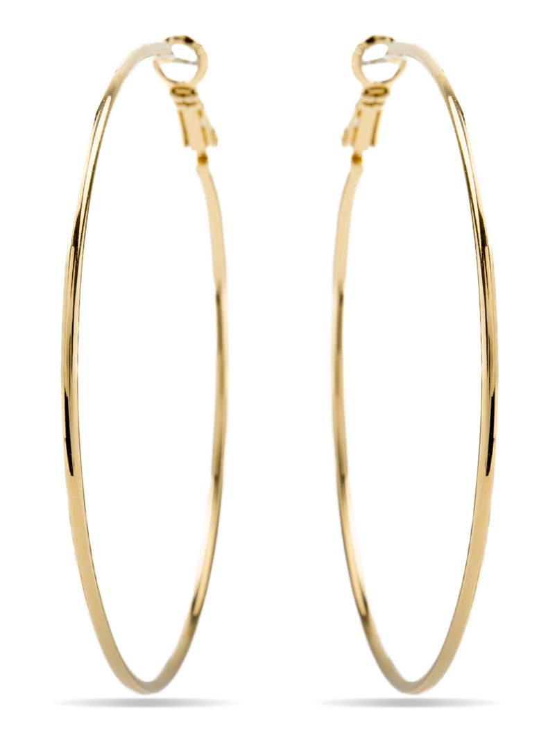 Boucles d'oreilles Luxenter plaqué or jaune 18 carats - Kelxo Doré - Kiabi