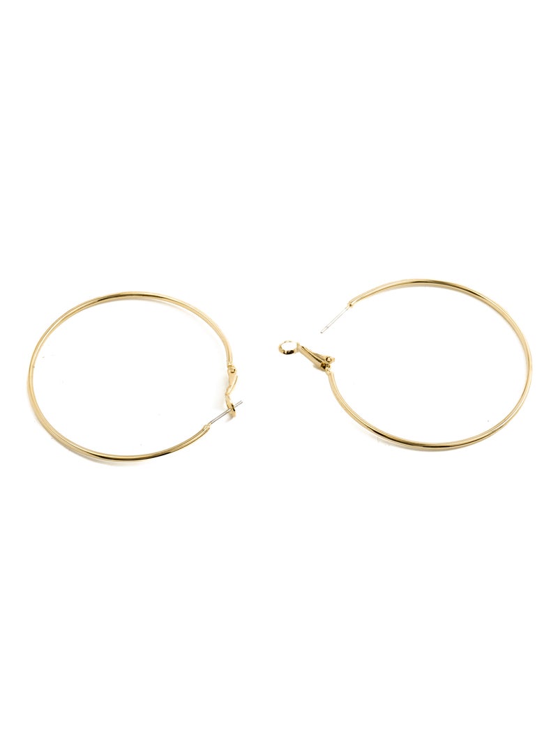 Boucles d'oreilles Luxenter plaqué or jaune 18 carats - Kelxo Doré - Kiabi