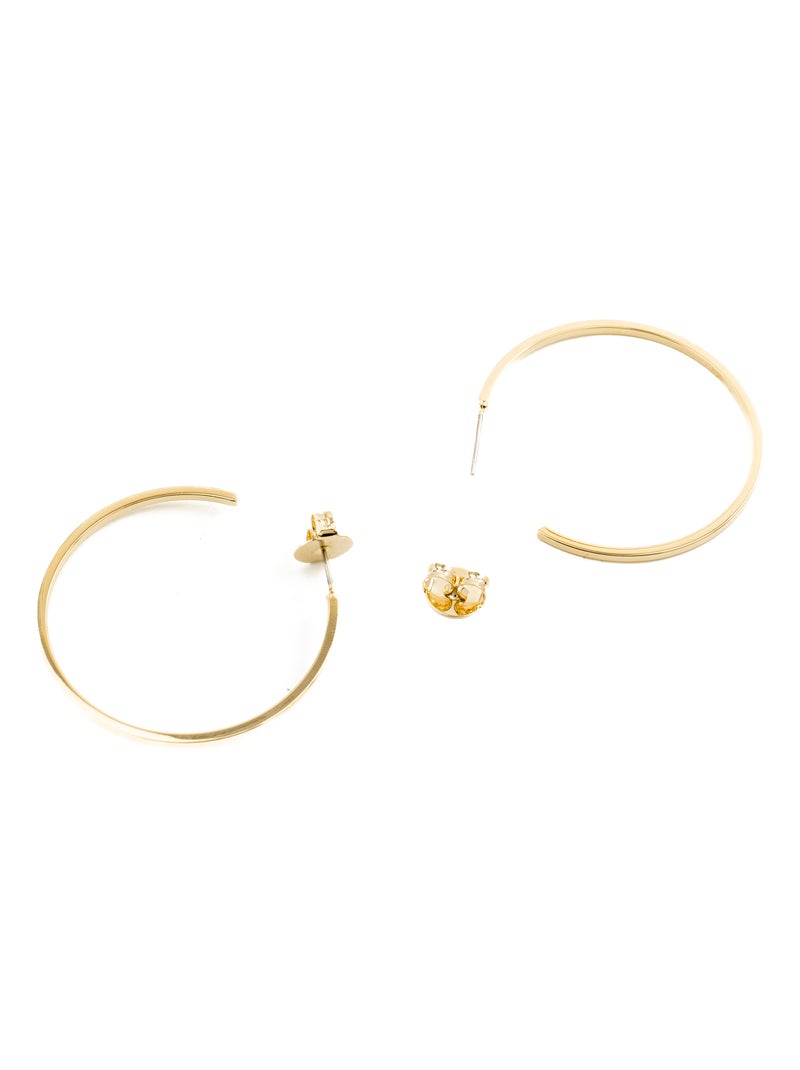 Boucles d'oreilles Luxenter plaqué or jaune 18 carats - Nemar Doré - Kiabi