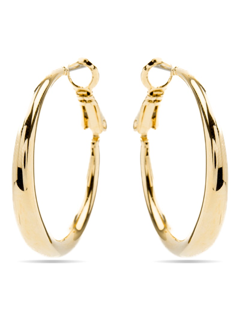 Boucles d'oreilles Luxenter plaqué or jaune 18 carats - Qupa Doré - Kiabi