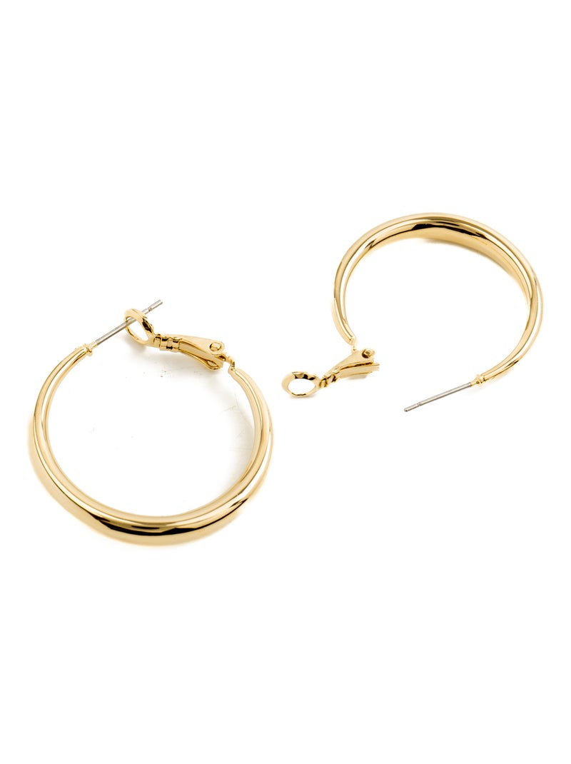 Boucles d'oreilles Luxenter plaqué or jaune 18 carats - Qupa Doré - Kiabi