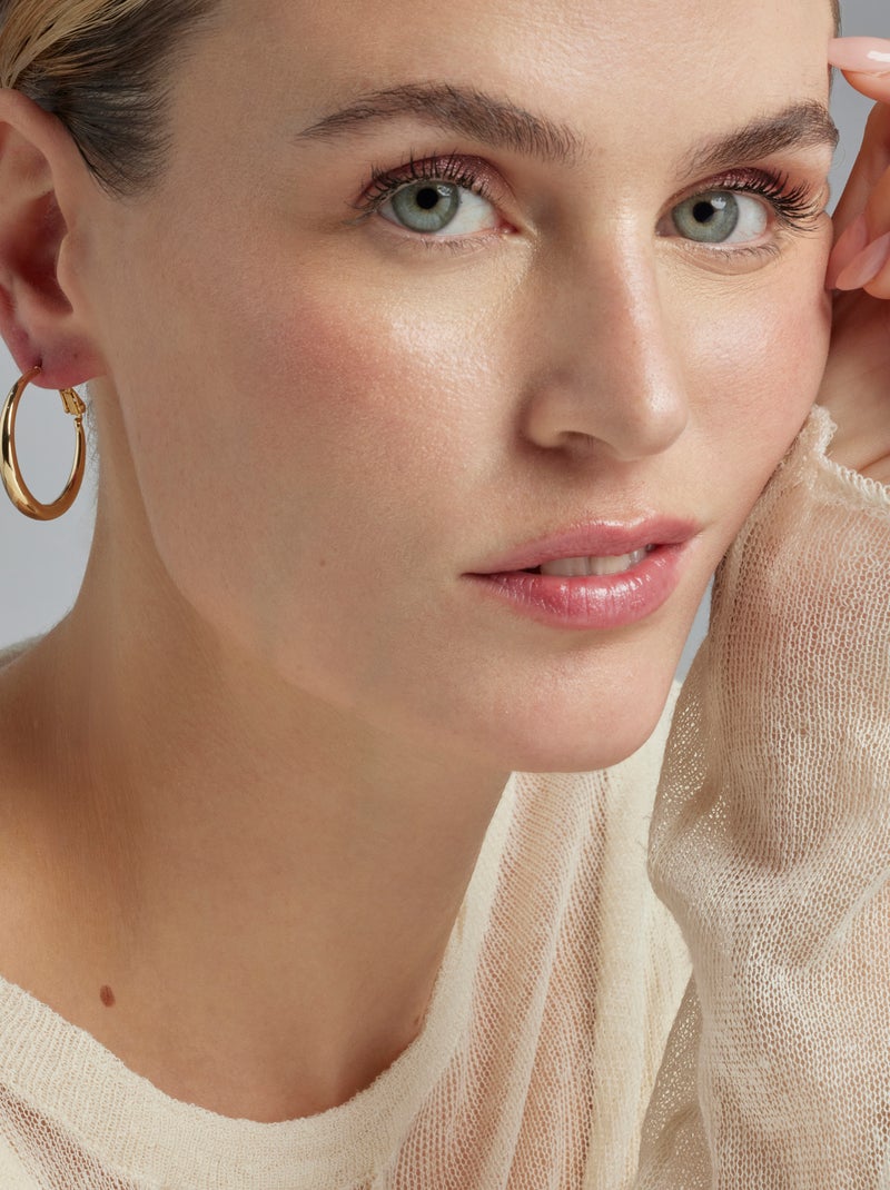 Boucles d'oreilles Luxenter plaqué or jaune 18 carats - Qupa Doré - Kiabi