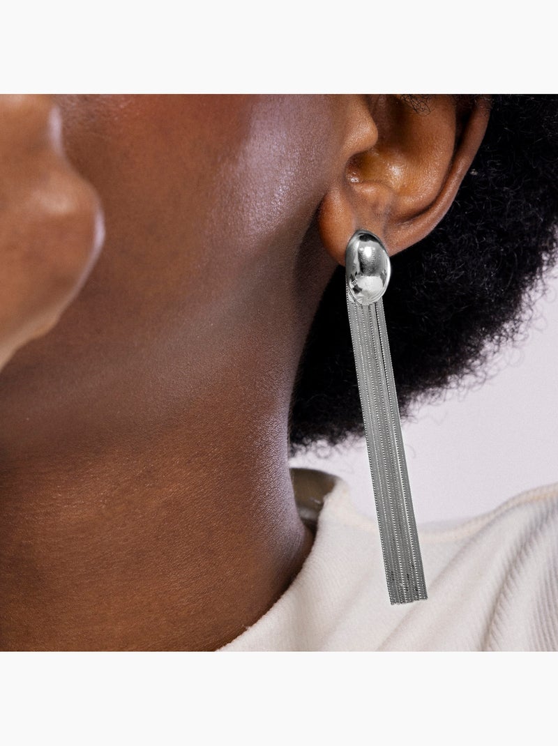 Boucles d'oreilles Luxenter rhodiées - Dakne Gris - Kiabi