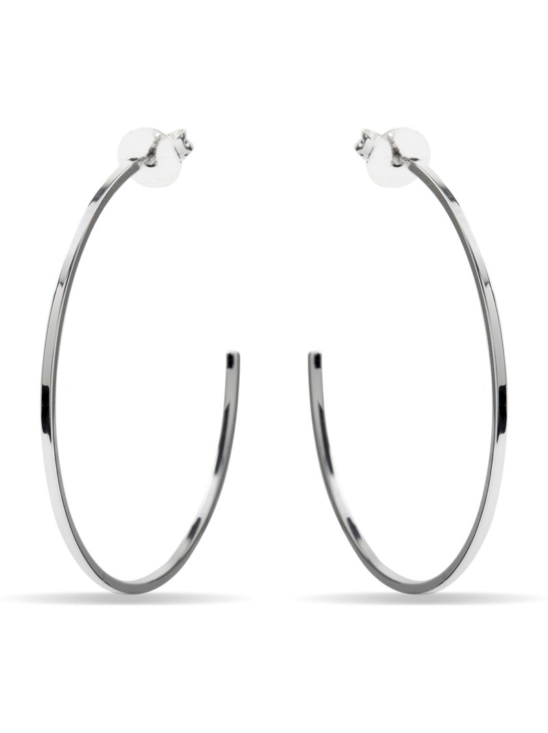 Boucles d'oreilles Luxenter rhodiées - Erkang Gris - Kiabi