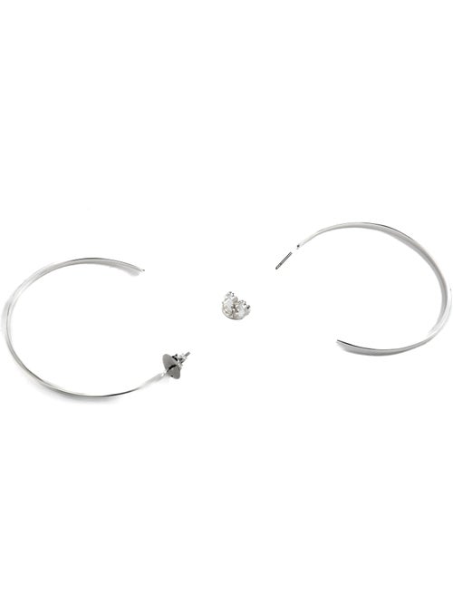 Boucles d'oreilles Luxenter rhodiées - Erkang - Kiabi
