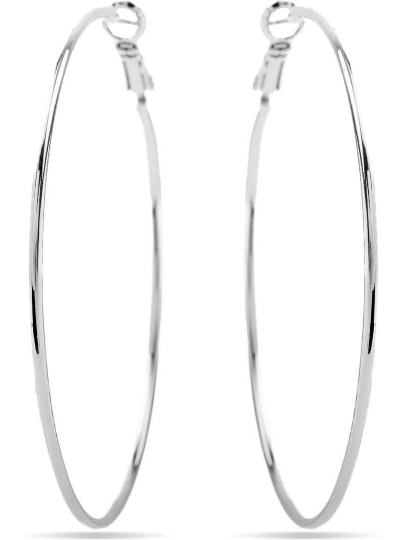 Boucles d'oreilles Luxenter rhodiées - Kelxo Argent - Kiabi