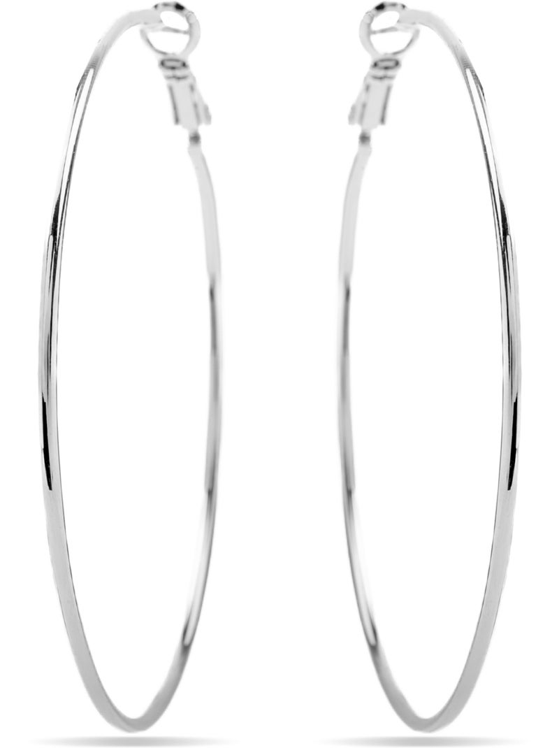 Boucles d'oreilles Luxenter rhodiées - Kelxo Gris - Kiabi