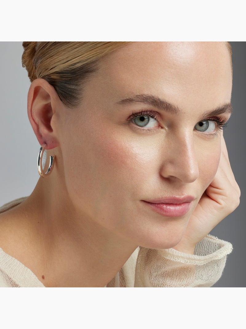 Boucles d'oreilles Luxenter rhodiées - Maret Gris - Kiabi