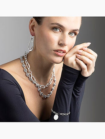 Boucles d'oreilles Luxenter rhodiées - Salsah