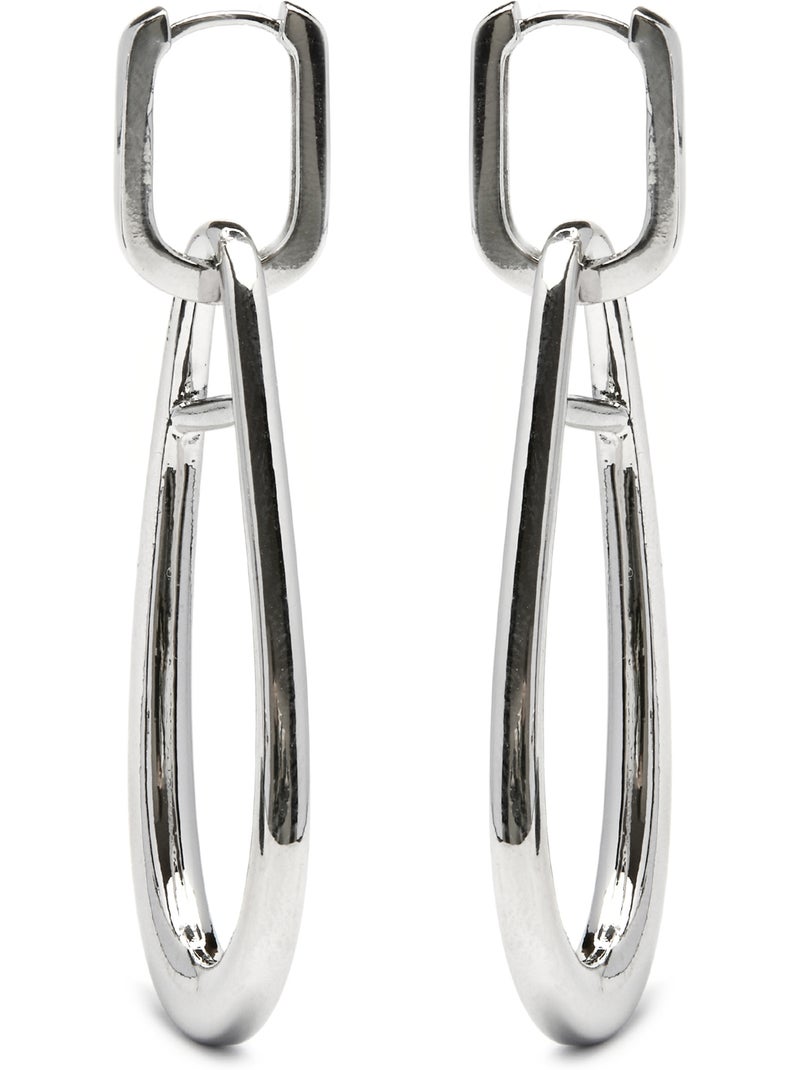 Boucles d'oreilles Luxenter rhodiées - Salsah Argent - Kiabi