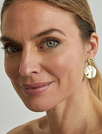 Boucles d'oreilles Luxenter Seriri finition or jaune 18 Kts