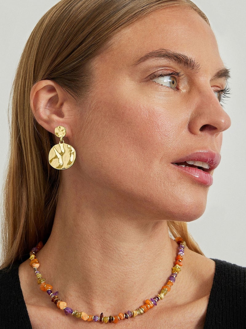 Boucles d'oreilles Luxenter Seriri finition or jaune 18 Kts Doré - Kiabi