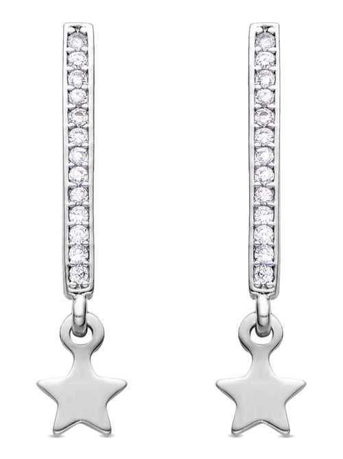 Boucles d'oreilles Luxenter Shimo finition argentée - Kiabi