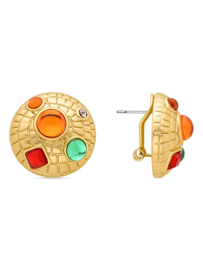 Boucles d'oreilles Luxenter Shurax en or jaune 18 carats Multicolore - Kiabi