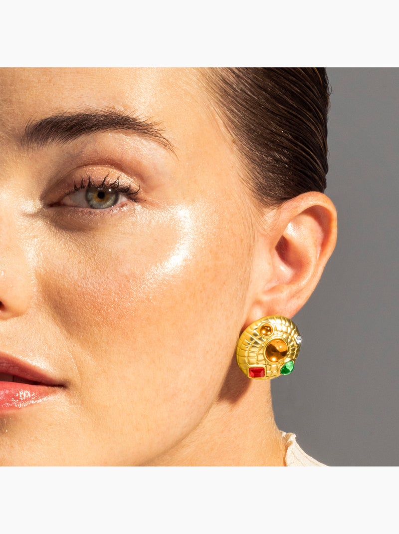 Boucles d'oreilles Luxenter Shurax et plaqué or 18k Multicolore - Kiabi