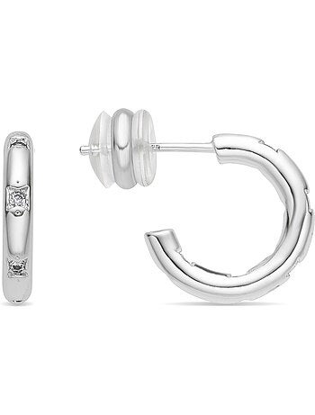 Boucles d'oreilles Luxenter Sisah finition argentée