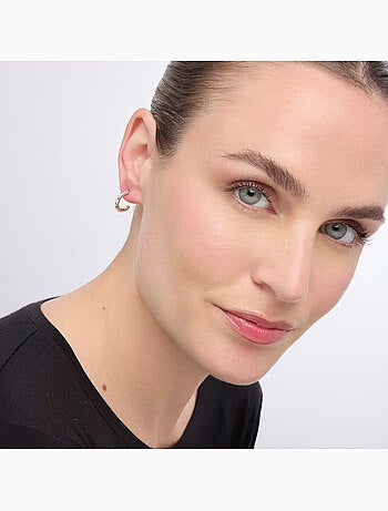 Boucles d'oreilles Luxenter Sisah finition argentée