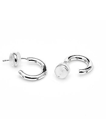 Boucles d'oreilles Luxenter Sisah finition argentée