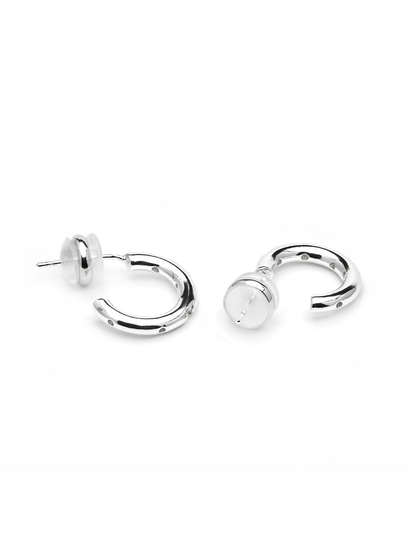 Boucles d'oreilles Luxenter Sisah finition argentée Blanc - Kiabi