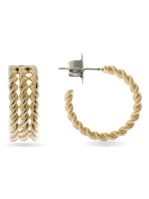 Boucles d'oreilles Luxenter Sisdak en or jaune 18 carats - Kiabi