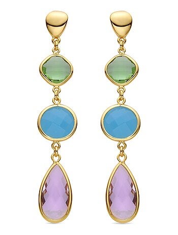Boucles d'oreilles Luxenter Sitin et plaqué or 18k