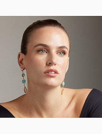 Boucles d'oreilles Luxenter Sitin et plaqué or 18k