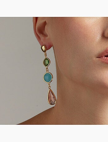 Boucles d'oreilles Luxenter Sitin et plaqué or 18k