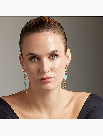 Boucles d'oreilles Luxenter Sitin et plaqué or 18k