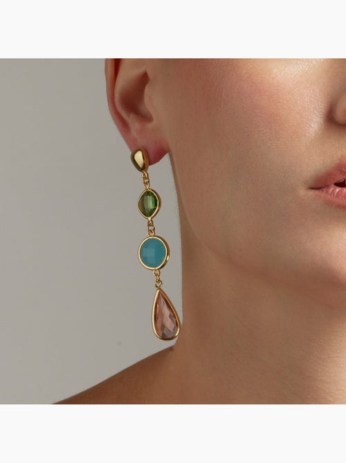 Boucles d'oreilles Luxenter Sitin et plaqué or 18k - Kiabi