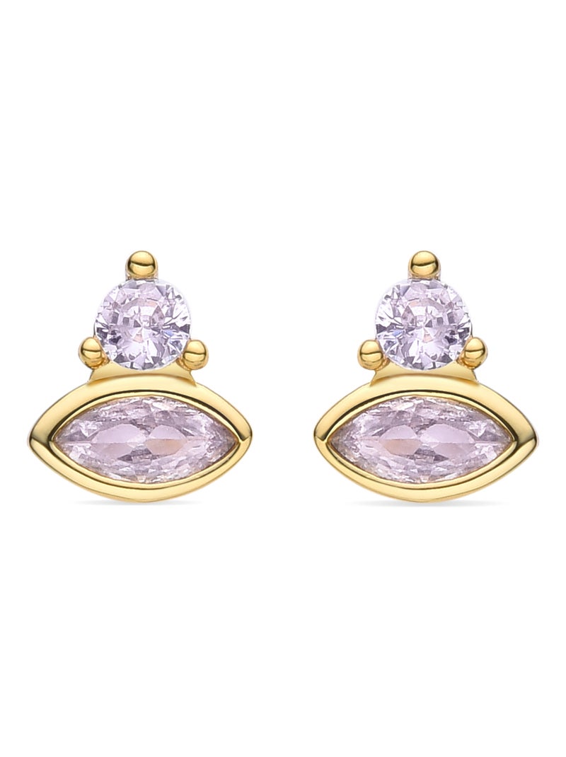 Boucles d'oreilles Luxenter Surko avec zircon B Argent - Kiabi