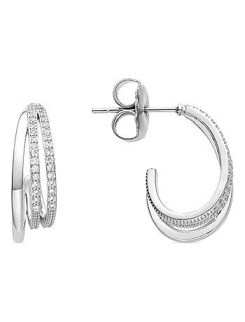 Boucles d'oreilles Luxenter Taiky rhodiées
