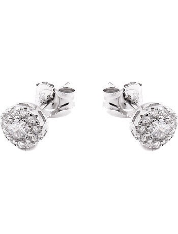 Boucles d'oreilles Luxenter Thib en argent 925 et zirconium brillant plaqué rhodium