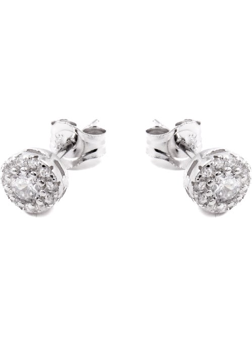 Boucles d'oreilles Luxenter Thib en argent 925 et zirconium brillant plaqué rhodium - Kiabi