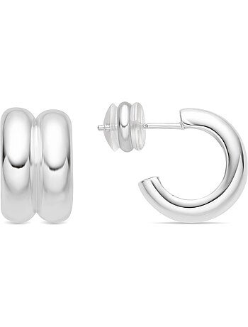 Boucles d'oreilles Luxenter Tudfu finition argentée