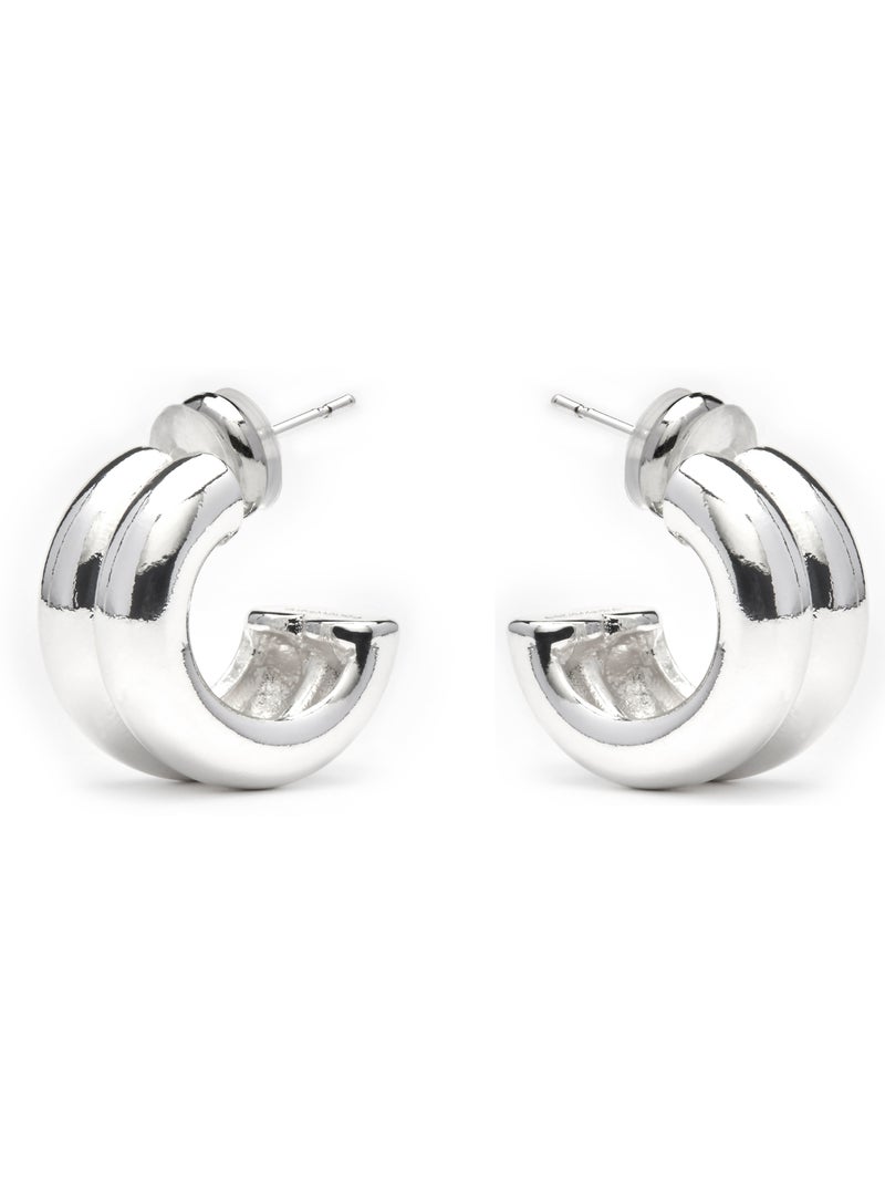 Boucles d'oreilles Luxenter Tudfu finition argentée Argent - Kiabi