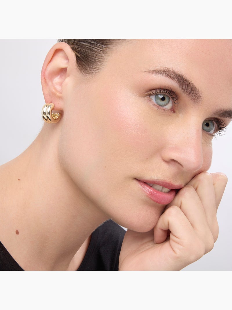 Boucles d'oreilles Luxenter Tudfu finition argentée Gris - Kiabi