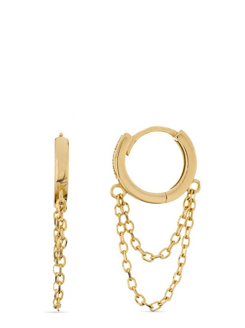 Boucles d'oreilles Luxenter Vesya en or jaune 18 carats - Kiabi