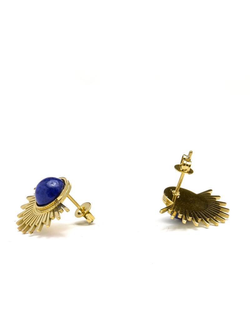 Boucles d'oreilles Luxenter Viwing et plaqué or 18k Bleu - Kiabi