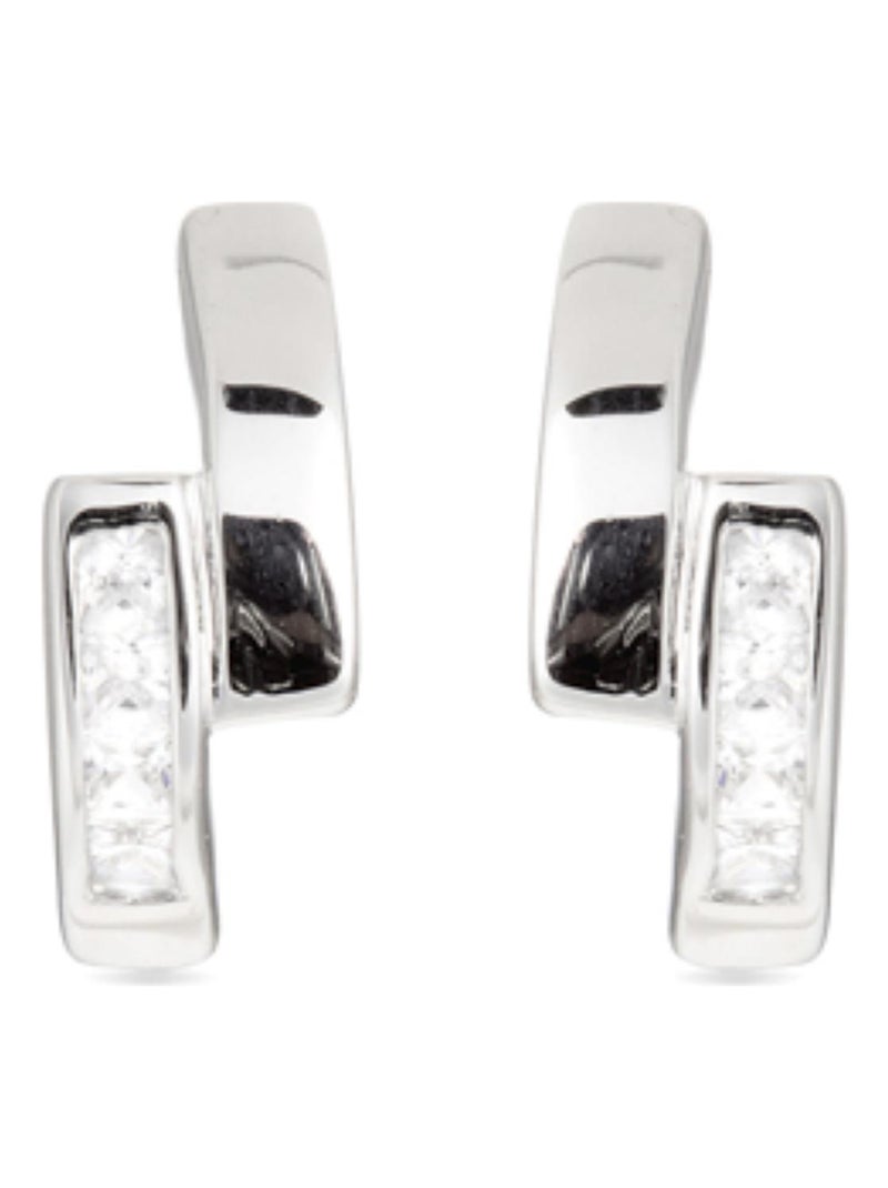 Boucles d'oreilles Luxenter Vuta en argent et Cz brillant Argent - Kiabi